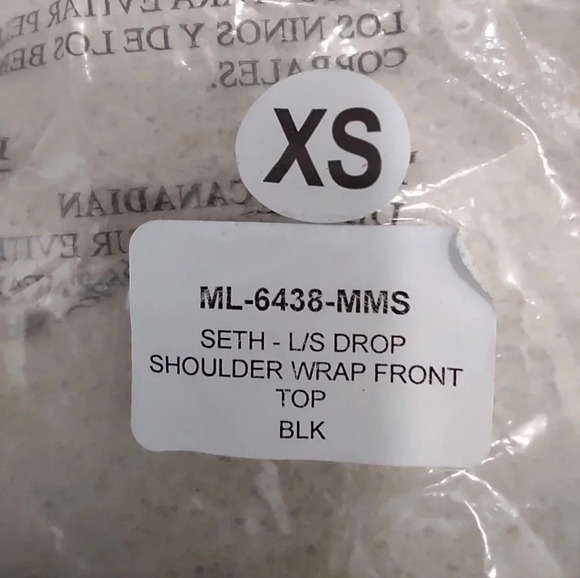 Revolve Michael Lauren Seth long sleeve drop shoulder wrap top size XS NWT - Picture 8 of 8